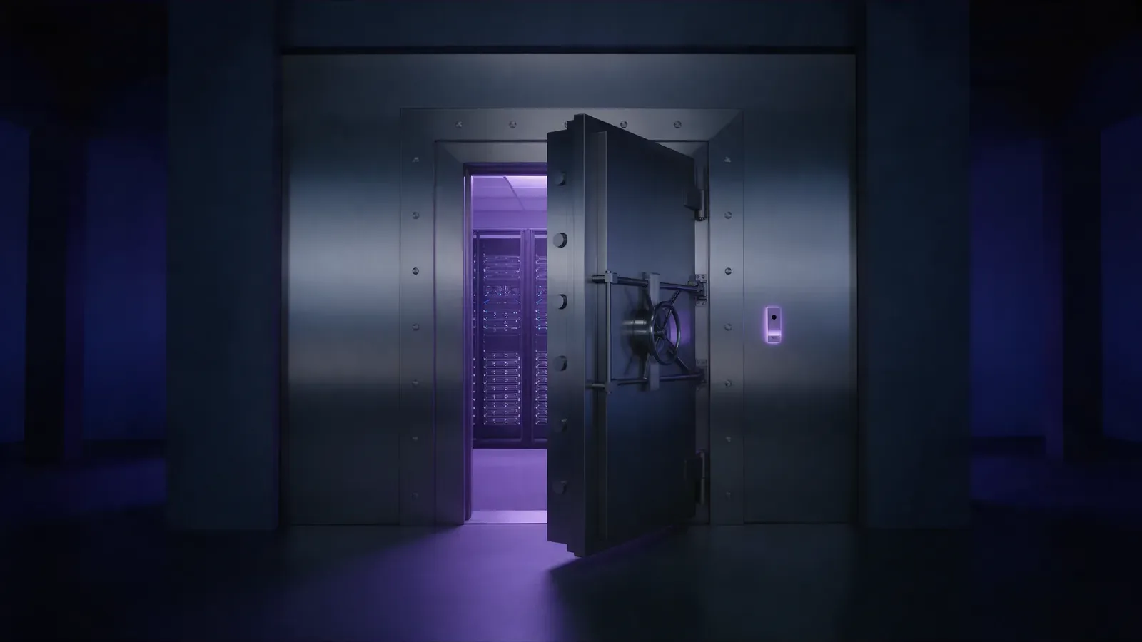 An open vault door