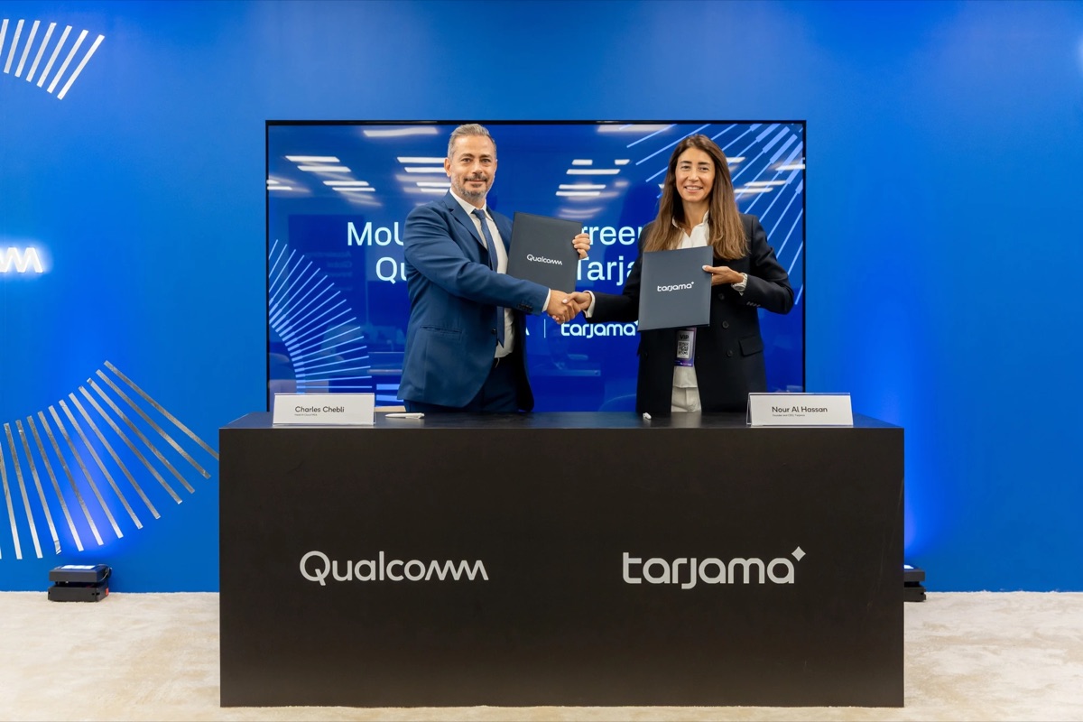 Qualcomm and Tarjama leaders sign an MoU at LEAP 2026